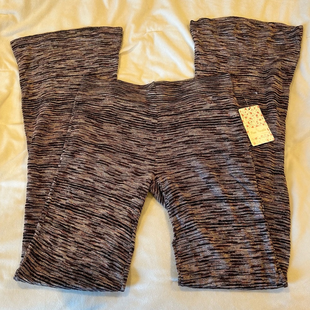 Free People Spun Sweater Pants Lined Sandstone Pink Brown NWT XS RARE - Picture 7 of 8